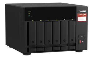 QNAP TS-673A, NAS, bokštinis, "AMD Ryzen", V1500B, juodas