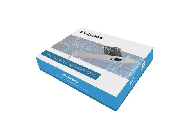 LANBERG Tinklo kortelė PCI-E PCE-1GB-201 gigabitinio eterneto RTL8111C mikroschemų rinkinys žemo profilio
