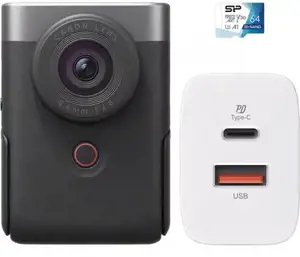"Canon PowerShot V10 Vlogging Kit", 20 MP, 5472 x 3648 taškų, CMOS, 4K Ultra HD, jutiklinis ekranas…