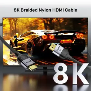 UNITEK 8K Braided Nylon 1M HDMI cable HDMI Type A (Standard) Grey
