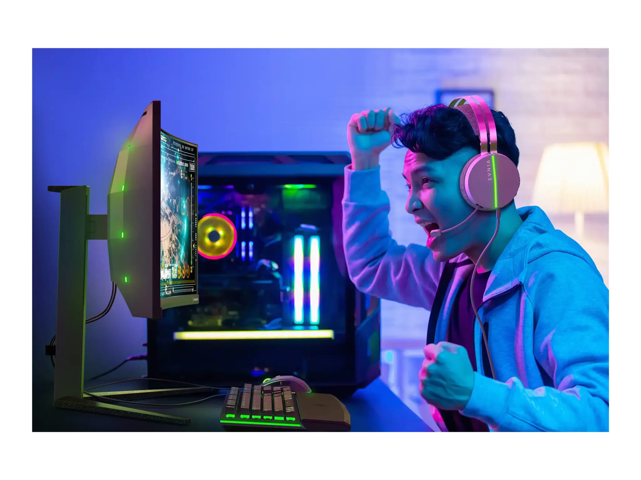 PHILIPS 34M2C6500/00 QD OLED Gaming Monitor 34" 3440x1440/21:9/0.03ms/HDMI DisplayPort USB Headphone Out