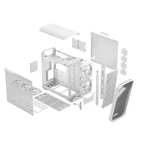 "Fractal Design Torrent RGB White TG" skaidrus atspalvis