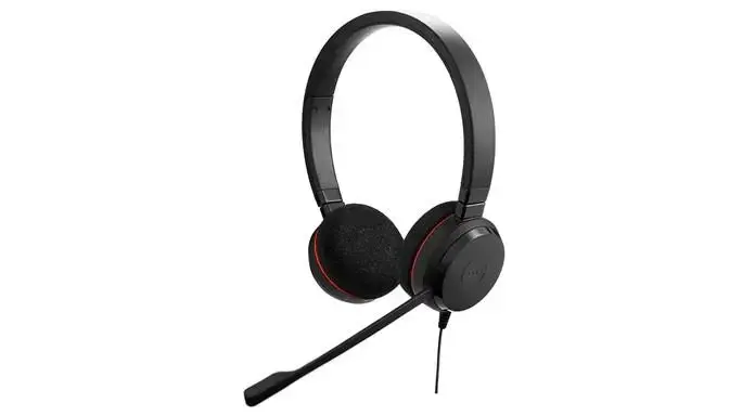 JABRA EVOLVE 20 UC Stereo USB ausinė Triukšmą slopinanti USB jungtis su nutildymo mygtuku ir garsumo reguliatoriumi ant laido