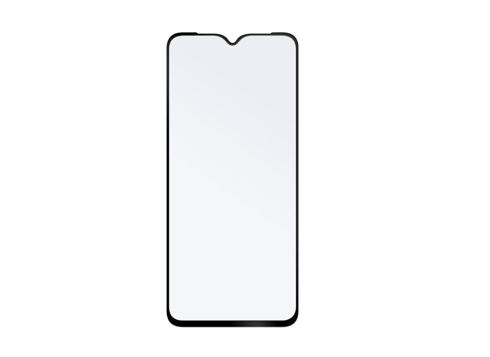 Fiksuotas pilnas dangtelis "Infinix Hot 30i" grūdinto stiklo juoda ekrano apsauga