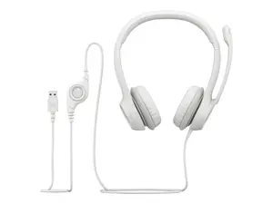 LOGITECH H390 laidinės ausinės - OFFWHITE - USB