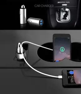 Platinet automobilinis įkroviklis 2xUSB 4.8A (44804)