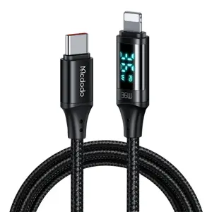 USB-C ir "Lightning Mcdodo" kabelis CA-1030, 36 W, 1,2 m (juodas)