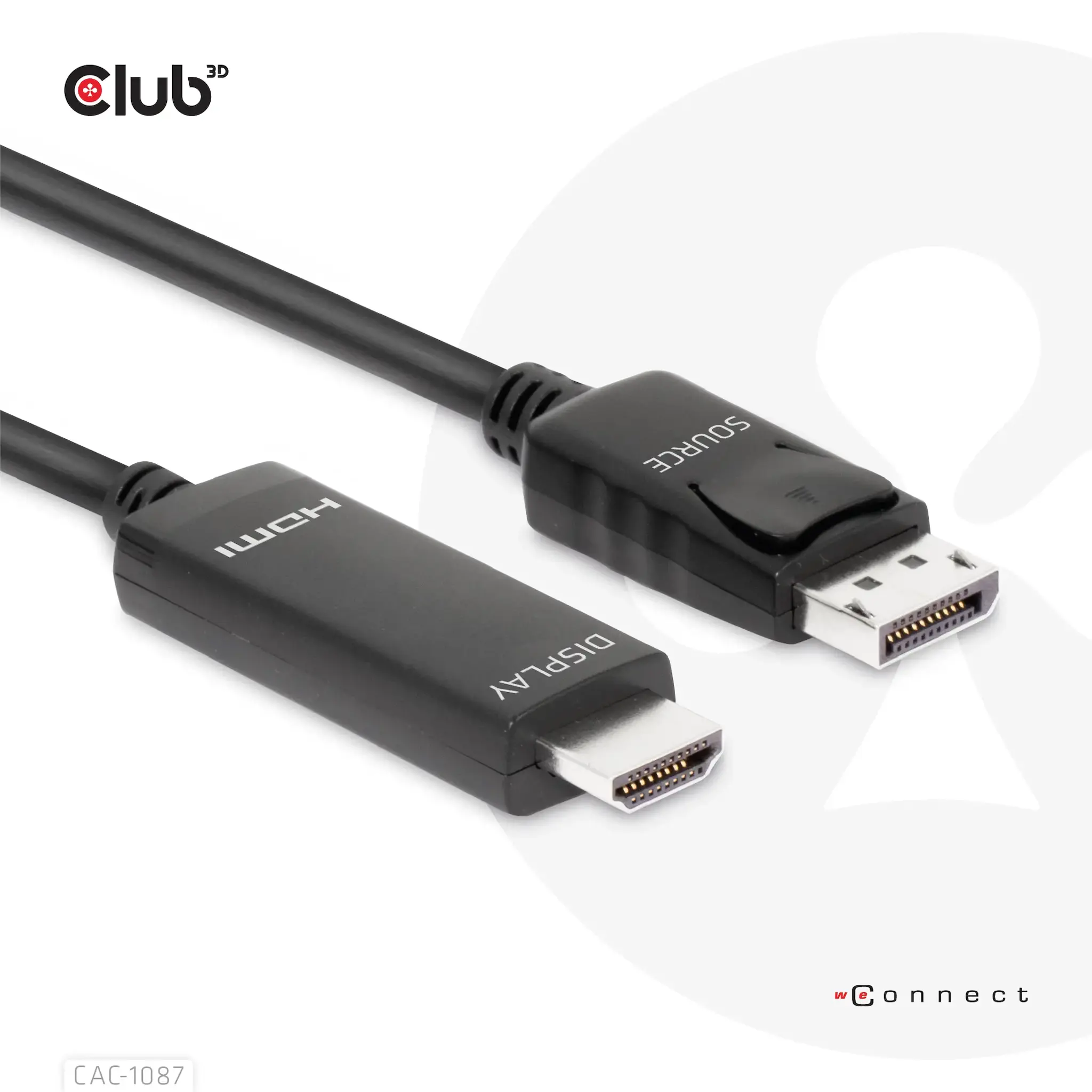 CLUB3D DisplayPort 1.4 to HDMI 4K120Hz or 8K60Hz HDR10 Cable M/M 3m/9.84ft, 3 m, DisplayPort, HDMI, Male, Male, Straight