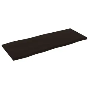 Stalo stalviršis, tamsiai pilkas, 100x40x2 cm, ąžuolinis, su natūraliu kraštu