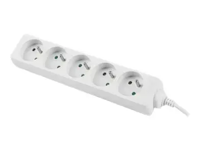 LANBERG PS0-05E-0150-W Lanberg 1,5 m baltos spalvos 5X 230 V žibinto išplėstinis PL. KABELIS IŠ VISIŠKAI VARINIO