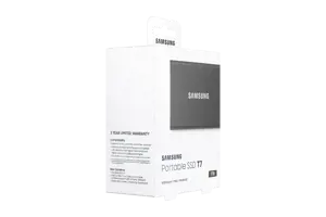 "Samsung" nešiojamasis SSD diskas T7, 1000 GB, C tipo USB, 3.2 Gen 2 (3.1 Gen 2), 1050 MB/s, apsauga nuo slaptažodžio, pilkas