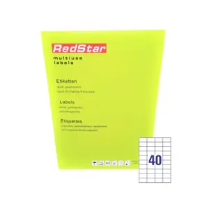 RedStar Lipnus Popierius A4, 40 etikečių, 100 ratų