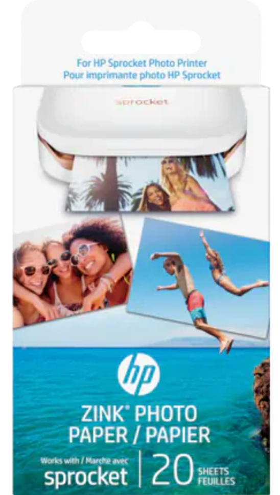 Fotopopierius HP Sprocket Zink 8.9x10.8cm(3.5x4.24"), 50 psl.