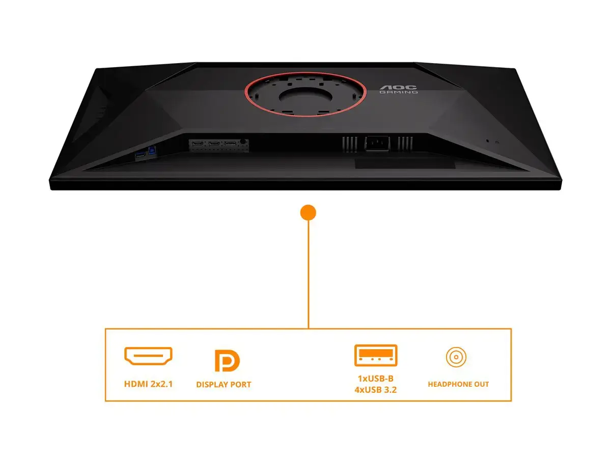 AOC U32G4U | 32 " | Fast IPS | UHD | 16:9 | 160 Hz | 1 ms | 3840 x 2160 pixels | 450 cd/m² | HDMI ports quantity 2 | Black