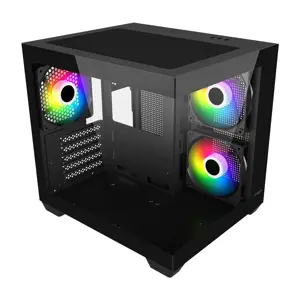 Fortron Case | S140-BA | Black | Mini-ITX, uATX(M-ATX) | Power supply included No