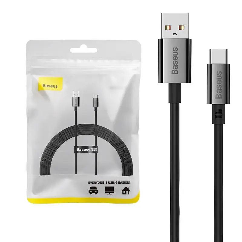 USB į USB-C "Baseus Superior" 100 W 2 m kabelis (juodas)
