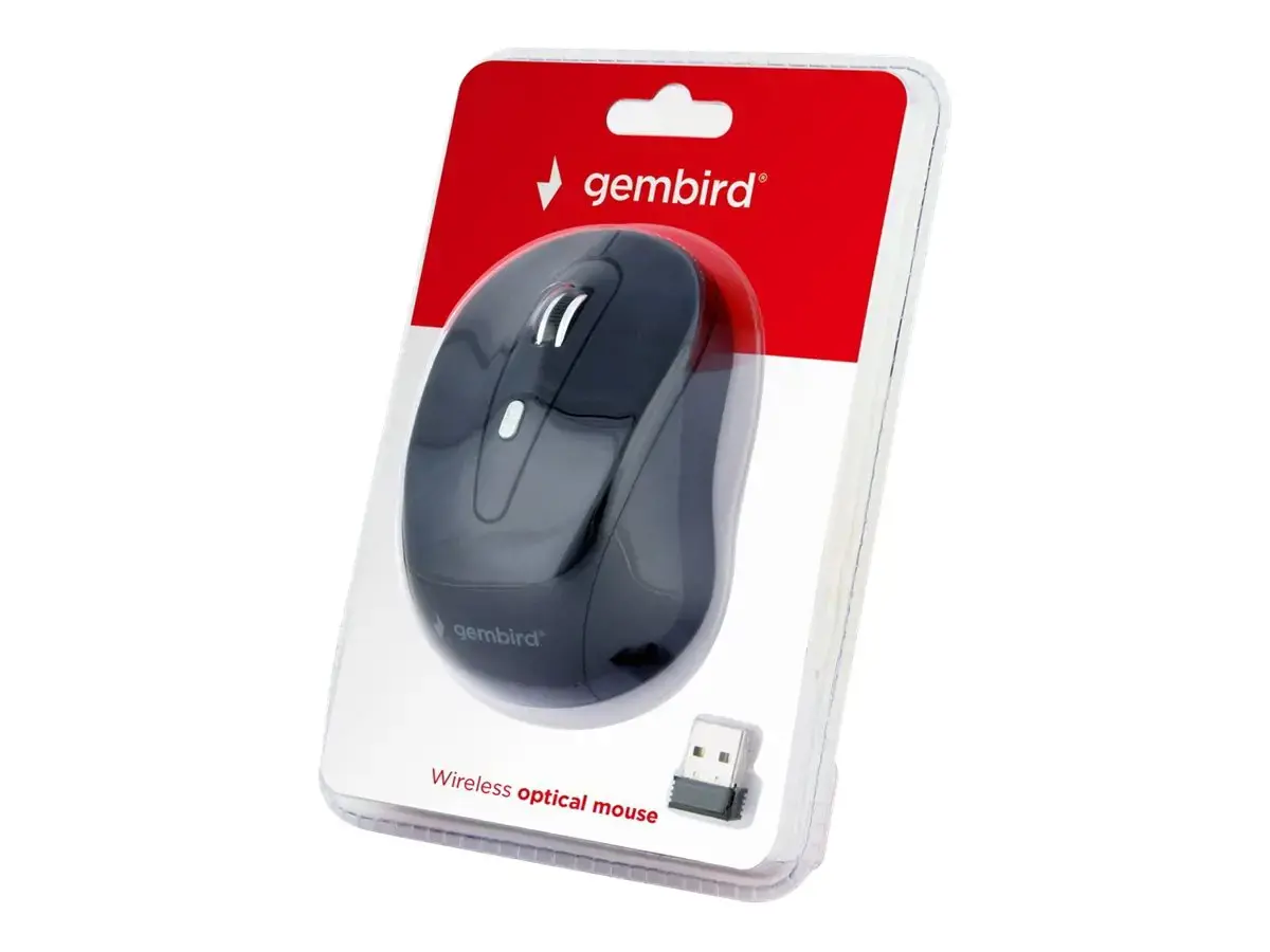 GEMBIRD MUSW-6B-01 Gembird Belaidė optinė pelė MUSW-6B-01, 1600 DPI, nano USB, juoda
