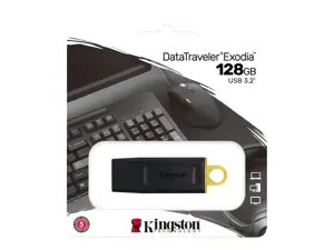 KINGSTON 128 GB USB3.2 Gen1 "DataTraveler Exodia" juoda + geltona