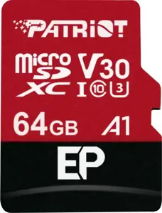 PATRIOT PEF64GEP31MCX Patriot EP serijos 64GB MICRO SDXC V30 iki 100MB/s