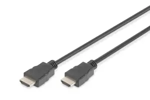 ASSMANN HDMI standartinis A tipo M/M 3,0 m ilgio jungiamasis kabelis su Ethernet Full HD aukso spal…