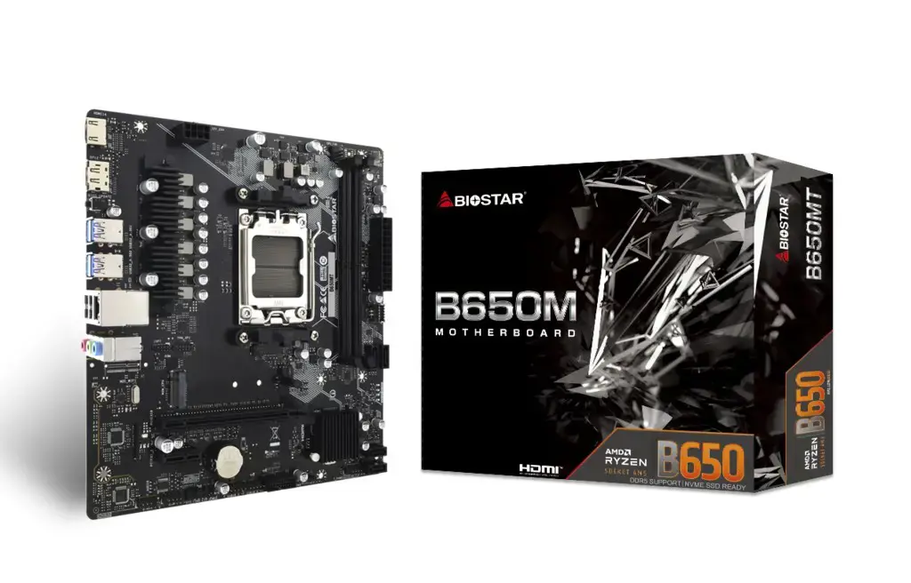 Biostar B650MT pagrindinė plokštė AMD B650 Socket AM5 micro ATX