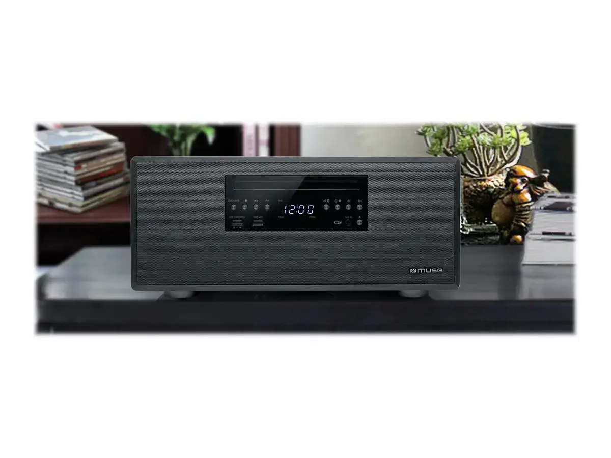 "Muse Bluetooth Micro System" M-692 BTC 2 x 30 W, belaidis ryšys, juoda, FM radijas, CD ir USB jungtis, NFC, "Bluetooth