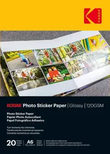 "Kodak Photo Sticker Paper" blizgus 120 gsm A6x20 (3510652)