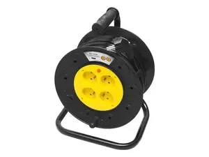 Power extension cable PR-61 4-sockets 50m drum PCV