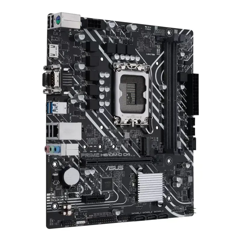 ASUS PRIME H610M-D D4, "Intel", LGA 1700, "Intel® Celeron®", "Intel® Core™ i3", "Intel® Core™ i3", "Intel® Core™ i5", "Intel® Core™ i7", "Intel® Core™ i9",..., DDR4-SDRAM, 64 GB, DIMM