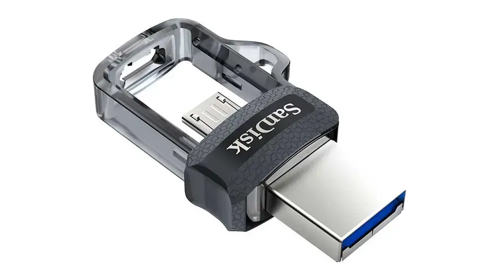 "SanDisk Ultra Dual Drive m3.0" 256 GB pilkos ir sidabrinės spalvos; EAN: 619659154400