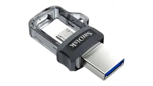 "SanDisk Ultra Dual Drive m3.0" 256 GB pilkos ir sidabrinės spalvos; EAN: 619659154400