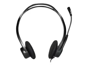 "Logitech 960" USB kompiuterio ausinės, ausinės, ausinių juosta, skambučiai / muzika, juodos spalvos, dviaukštės, 2,4 m