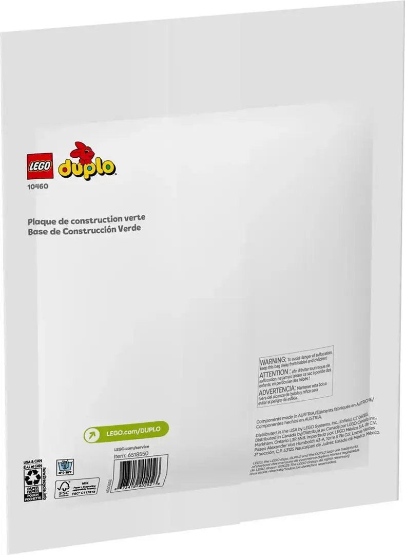 LEGO DUPLO 10460 Green Building Plate