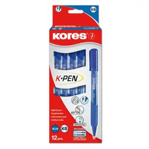 Tušinukas KORES K6-F, 0.5 mm, mėlynos spalvos tušas