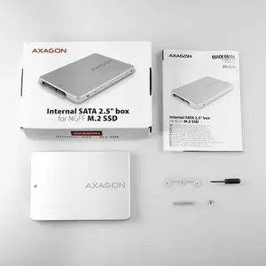 AXAGON RSS-M2SD SATA - M.2 SSD SATA, iki 80 mm SSD, ALU korpusas