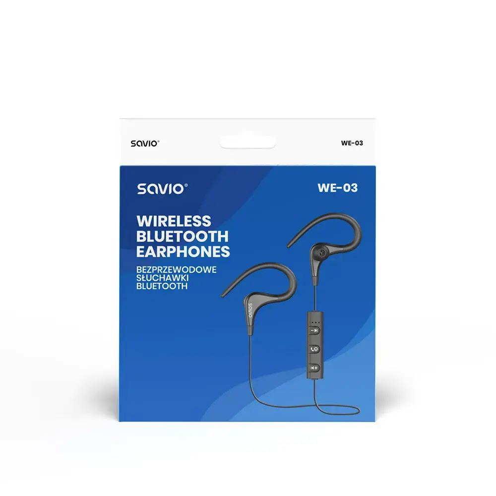 "Savio WE-03" belaidės "Bluetooth" ausinės