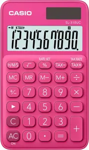CASIO KIŠENINIS SKAIČIUOTUVAS SL-310UC-RD RAUDONOS SPALVOS, 10 SKAITMENŲ EKRANAS