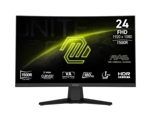 LCD Monitor MSI MAG 244C 23.6" Gaming/Curved/Frameless Matte Panel VA 1920x1080 16:9 180Hz 1 ms MAG…