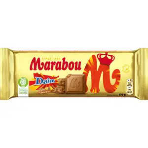 Pieninis šokoladas MARABOU, su Daim, 170 g