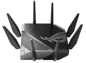 ASUS GT-AXE11000, "Wi-Fi 6" (802.11ax), trijų dažnių (2,4 GHz / 5 GHz / 6 GHz), Ethernet LAN, juoda…