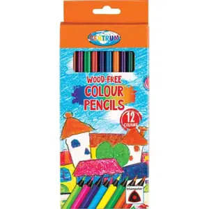 Spalvoti pieštukai CENTRUM Wood Free, 12 spalvų