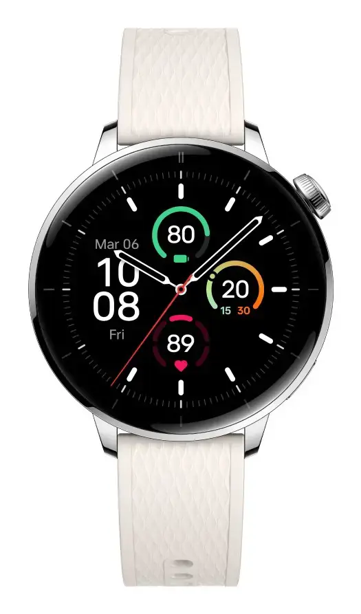 OnePlus Watch 3 43mm 3.35 cm (1.32") AMOLED Digital 466 x 466 pixels Touchscreen Silver, Titanium Wi-Fi GPS (satellite)