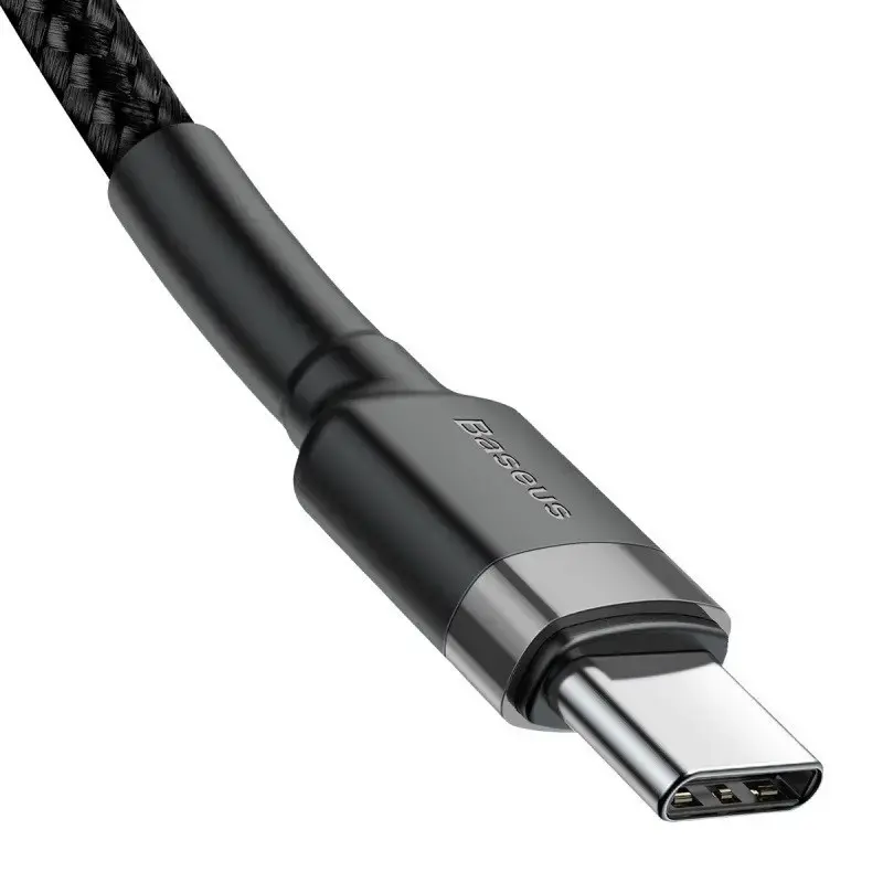 USB kabelis Baseus (CATKLF-GG1) "USB-C (Type-C) to USB-C (Type-C)" (60W 3A) juodas 1M
