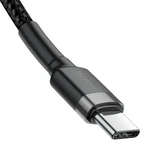 USB kabelis Baseus (CATKLF-GG1) "USB-C (Type-C) to USB-C (Type-C)" (60W 3A) juodas 1M