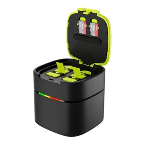 TELESIN Box dviejų kanalų įkroviklis + 2 akumuliatoriai, skirti "GoPro Hero 11 / 10 / 9" (greitas įkrovimas)