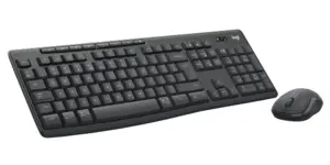 Logitech MK370 Combo for Business, Wireless, RF Wireless + Bluetooth, Membrane, QWERTY, Graphite, Mouse included