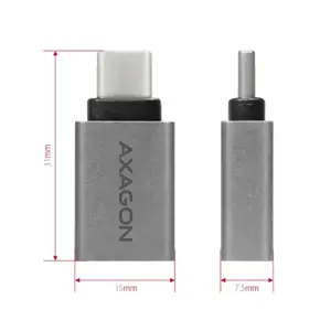 AXAGON RUCM-AFA USB 3.0 C tipo vyriškas > A tipo moteriškas ALU
