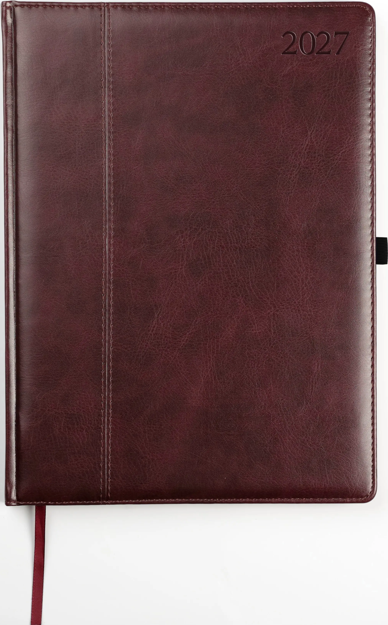 Darbo knyga AMBASSADOR BLACK EDITION 2027, PU, A4, tamsiai ruda (Baltic)