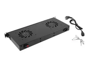 LANBERG AK-1502-B "Lanberg 19" ventiliatoriaus įrenginys / vėdinimo skydelis su LCD ekranu 2 ventiliatoriai + termostatas 230V