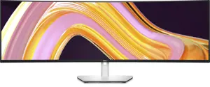 DELL UltraSharp U4924DW, 124,5 cm (49"), 5120 x 1440 taškų, 5K Ultra HD, LCD, 14 ms, juoda, sidabri…